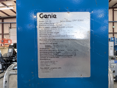 Used 2017 GR-20 Genie Vertical Mast Lifts Texas US | Stack Equipment #1418856