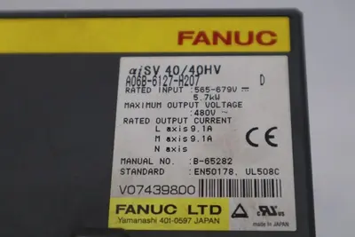 FANUC A06B-6127-H207 SERVO DRIVE AMPLIFIER MODULE UNIT STOCK 105B