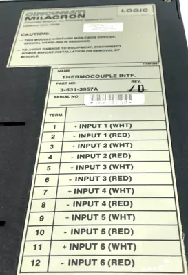 USED CINCINNATI MILACRON 3-531-3957A THERMACOUPLE INTERFACE MODULE 35313957A