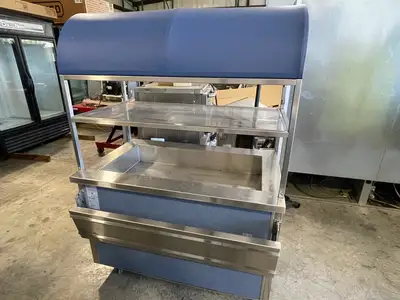 Used Randell Used 48" Randell RAN IC-3 Mobile Cold Food Table Iced Cold Pan Salad Bar Buffet Food Displays Illinois US | Falcon Restaurant Supply #1375898