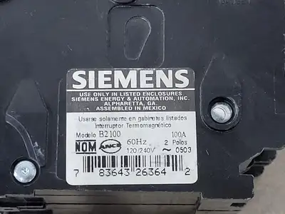 Used SIEMENS B2100 Switchgears British Columbia CA | Lenmark #239567