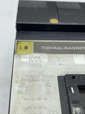 Used SQUARE D SQUARE D FA34100 Misc Electrical & Power Parts | ND Industrial Surplus #1216265