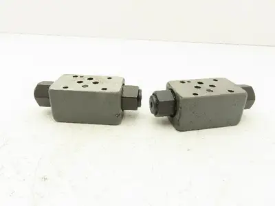 Tokimec TGMPC-3-ABK-BAK-50 Hydraulic Check Valve Sandwich Plate D03  Lot of 2