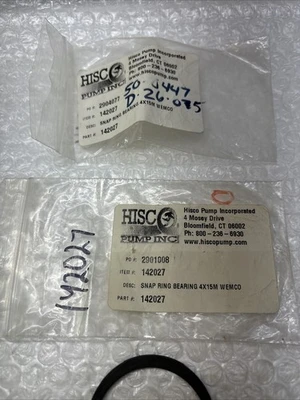 **NEW &USED SNAP RING BEARING  4X15M WEMCO 142027 (LOT OF 5)#