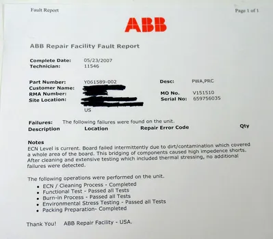 ABB/ACCURAY 061589-002 PC BOARD TRC, 061589002, 8-061588-002 REPAIRED