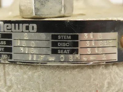 Newco 11F-C8M4-2 Manual  2" Flanged Stainless Gate Valve 150# Raised Face 4-Bolt