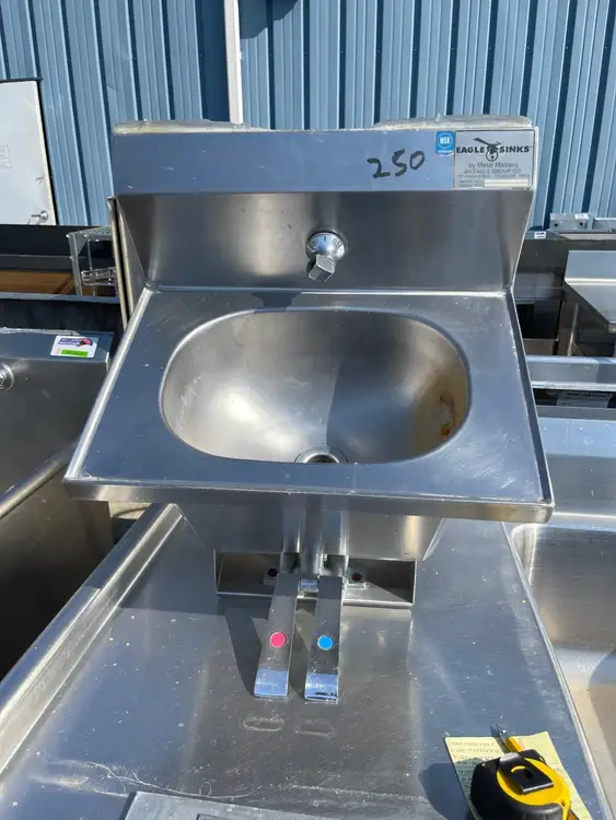 Used Eagle Used Eagle Stainless Steel Hands free Sink - SS147 Sinks Illinois US | Falcon Restaurant Supply #1375946