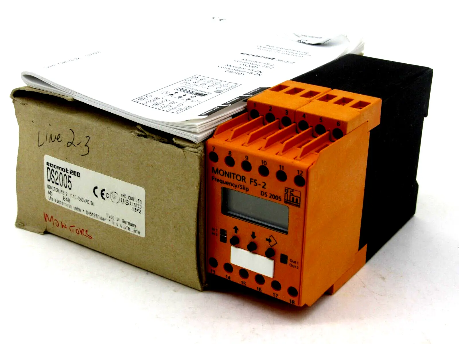 NEW IFM EFECTOR DX2005 PULSE DIFFERENCE MONITOR FS-2