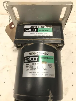 Oriential Motor Parallel Shaft Gear Head K Series 4GN12.5K & MSM425-402 Motor
