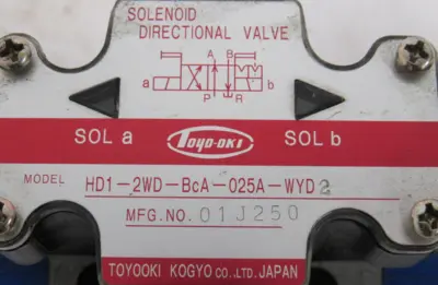 NEW TOYOOKI HD1-2WD-BCA-025A-WYD2 SOLENOID VALVE HD12WDBCA025AWYD2