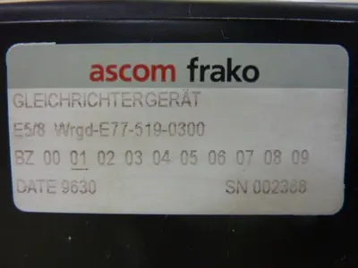 USED ASCOM FRAKO E58WRGD-E77-519-0300