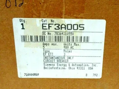 NEW ITE SIEMENS EF3A005 CIRCUIT BREAKER