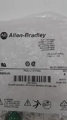 New | in-Stock ALLEN-BRADLEY ALLEN-BRADLEY PILOT LIGHT GREEN 800FM-P3 Lighting | ND Industrial Surplus #1225058
