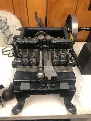 0614-385 Charles Field Antique Automatic Engraving Chasing Machine Circa 1900