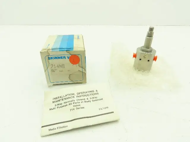 Honeywell Skinner 714N8 Solenoid Valve 3-Way NC 1/8" NPT Stainless Steel