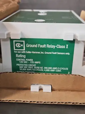 Eaton Cuttler Hammer GFR12M Groud Fault Relay Class I (BIN755)
