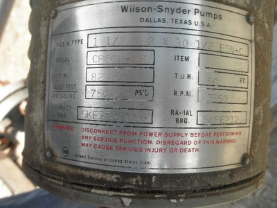 USED WILSON SNYDER 1.5X2X10.5