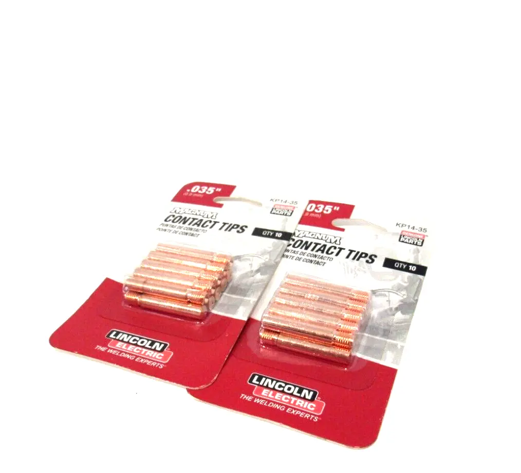 LOT OF 20 NEW LINCOLN ELECTRIC KP14-35 MAGNUM CONTACT TIPS KP1435