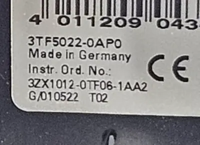 Siemens 3TF5022-0AP0 Contactor 600v 160a Loc4F45