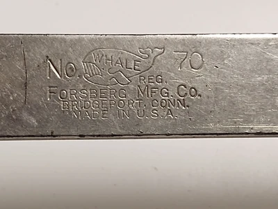 Vintage FORSBERG MFG CO #70 Hacksaw BELL SYSTEM with WHALE Logo