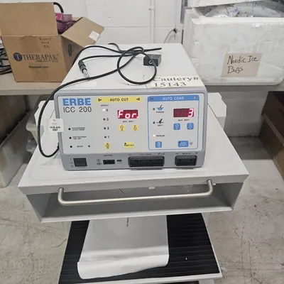 Used Erbe Erbe ICC 200 ESU w/ Foot Pedal & Power Cord , Cart Electrosurgical / Cautery Texas US | PT Medical Technologies #1458799