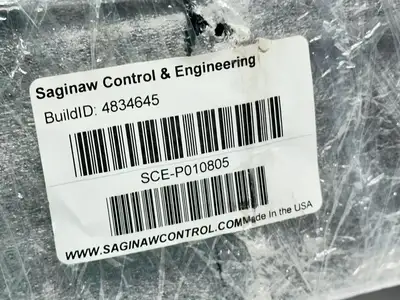 SCE-P010805 | Saginaw Control  Single Door Plinth Base 3.94 x 31.5 x 18" - New