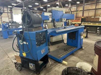 54" JETLINE MODEL #SWC-3A SEAM WELDER WITH SYNCROWAVE 250DX WELDER: YOBRO #23913
