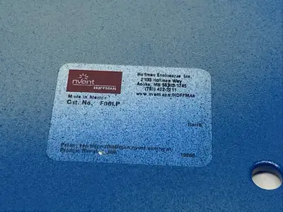 F66LP | Hoffman  Closure Plate Hinged-Cover Lay-In Wireway 6.00x6.00 Blue - New Other