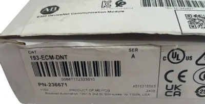 ALLEN BRADLEY 193-ECM-DNT COMMUNICATION MODULE SER. A 193ECMDNT NEW, SURPLUS