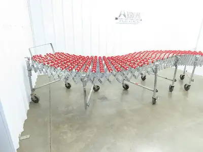 NestaFlex 24"W x 26' Expandable Gravity Flex Conveyor Plastic Skatewheel *Read*