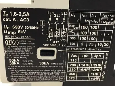 USED TELEMECANIQUE GV2-M07
