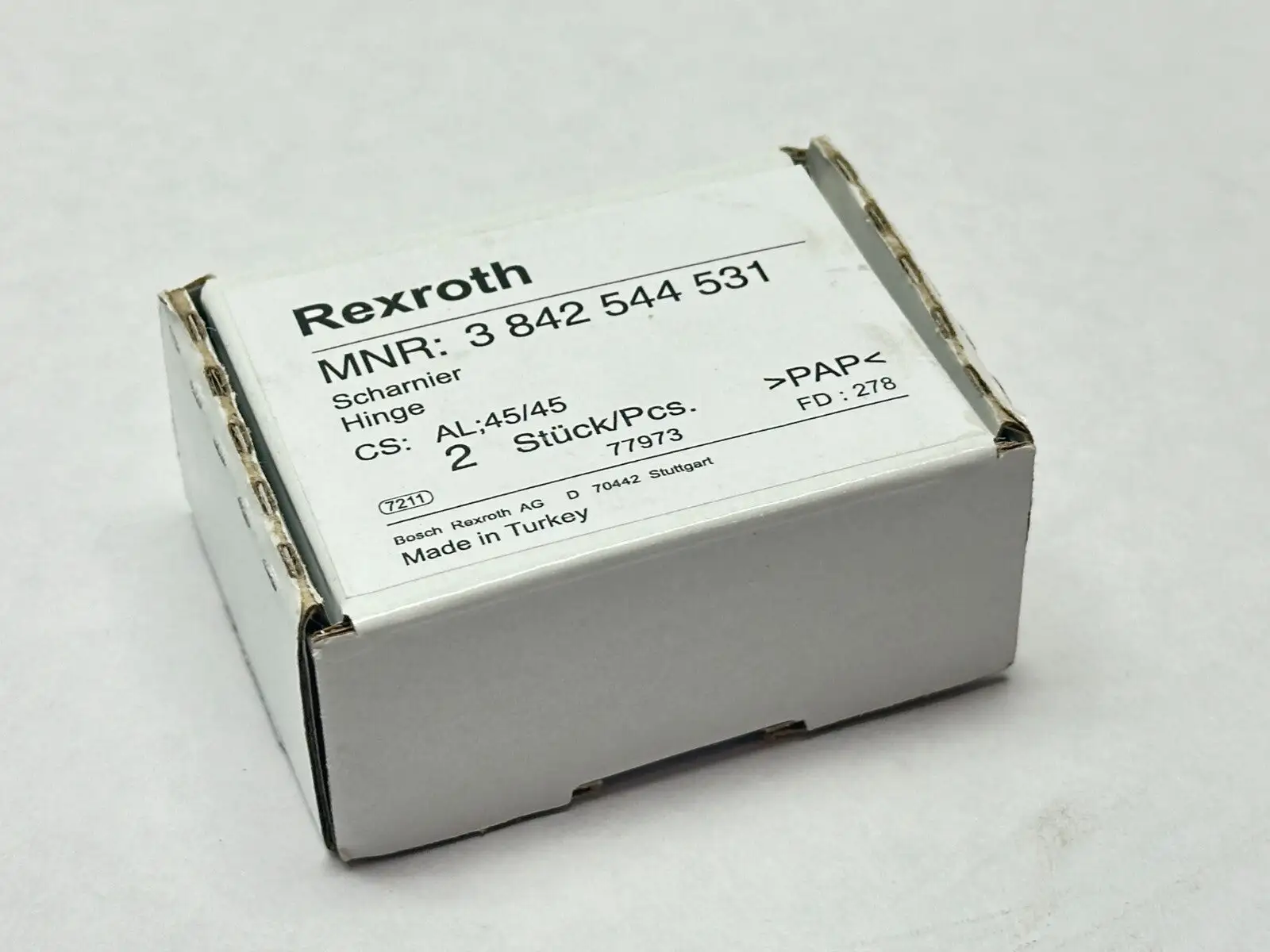 3 842 544 531 | Bosch Rexroth 3842544531 Hinge AL 45/45 PKG OF 2 - New