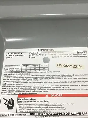 USED SIEMENS GF322N VBII