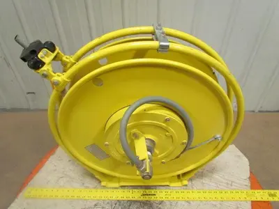 Aero-Motive Pow-R-Matic Spring Return Hose Reel 1/2"ID 70' HeavyDuty Steel Frame