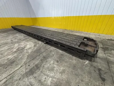 24' X 4' HEAVY DUTY T-SLOTTED PLANER MILL TABLE / FLOOR PLATE: STOCK #23014