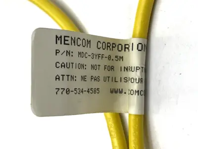 USED MENCOM Y-SPLITTER CONNECTOR CORDSET MALE TO 2X FEMALE M12 4A