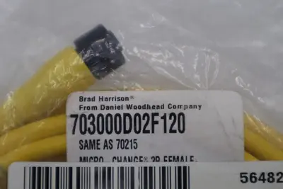 BRAD NEW HARRISON 703000D02F120 SINGLE END MICRO CHANGE CORDSET NEW STOCK G947A