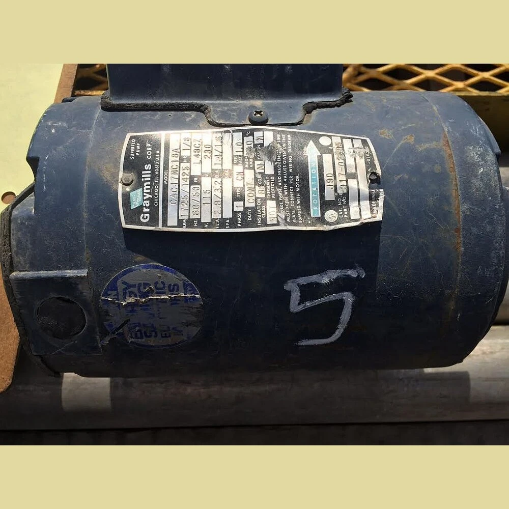 Graymills 1/8 hp Electric Motor