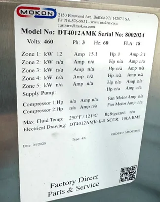 MOKON DT4012AMK Duratherm Temperature Control Unit (TCU) HEATERS | EcReCon Inc (5)