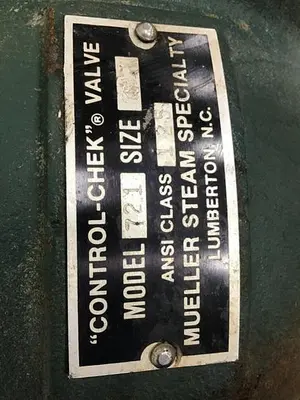 USED MUELLER STEAM SPECIALTY 721 / CCV