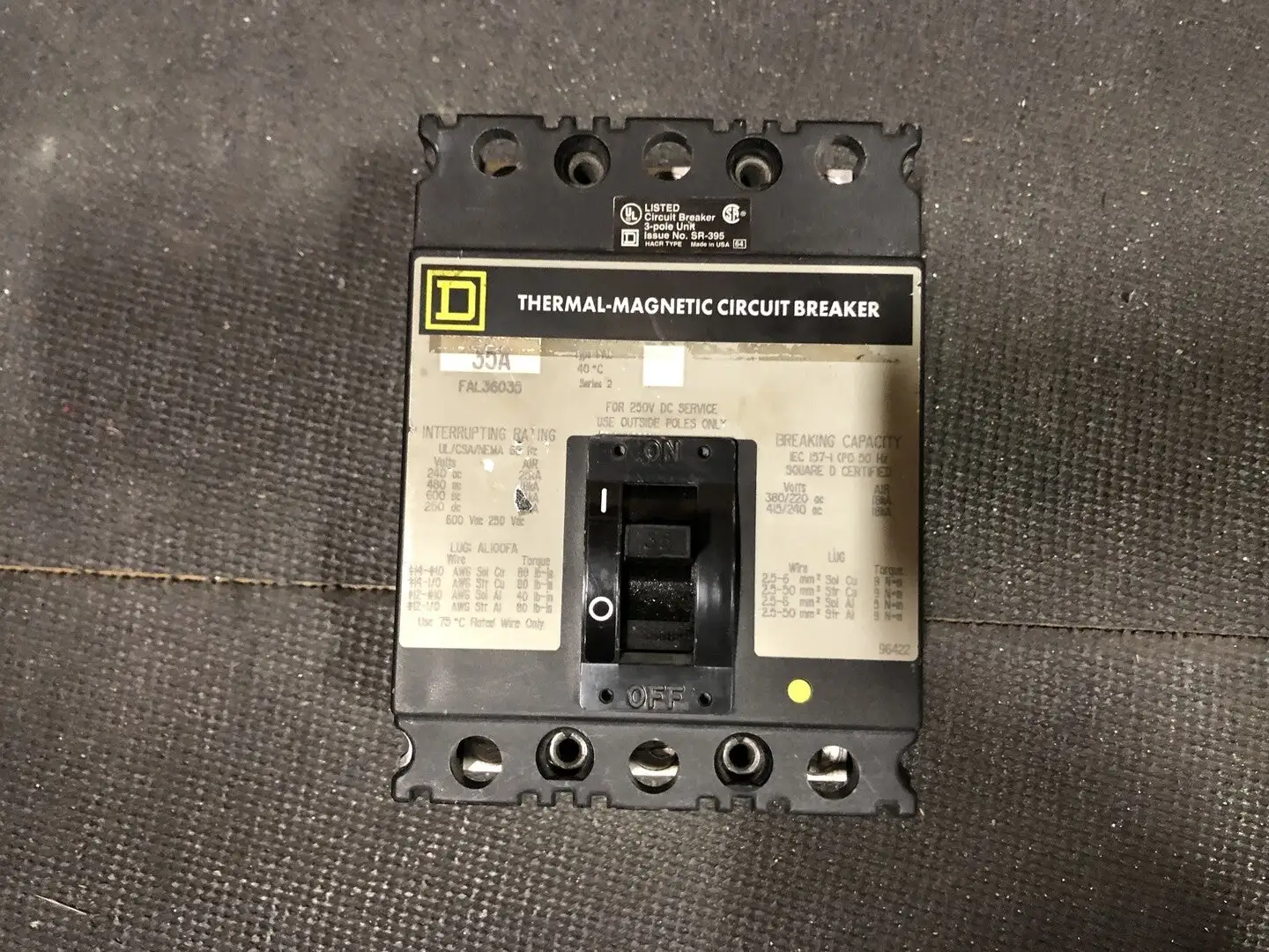 USED SQUARE D FAL36035