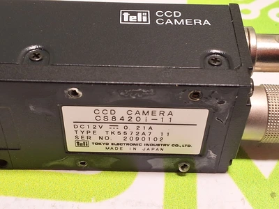 TOKYO ELECTRONIC INDUSTRY CO. CCD CAMERA CS8420i-11 WITH LONG LENS AND CABLE