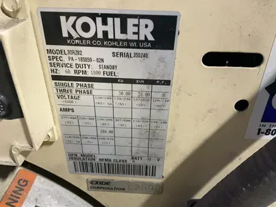 Used KOHLER 30RZ82 Material Handling (misc) Ohio US | HGR 24 #1147823