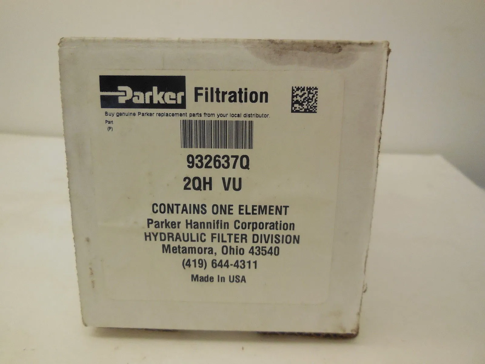 NEW PARKER 932637Q 2QH VU FILTER ELEMENT 932637Q2QHVU