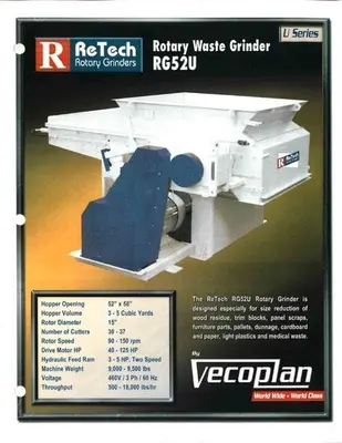 USED 2011 VECOPLAN    RETECH RG-52  SHORTY