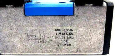 NEW FESTO MDH-5/2-D-1-M12-C-SA SOLENOID VALVE 197125 MDH52D1M12CSA