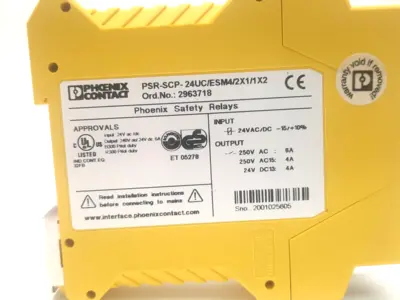 PSR-SCP-24UC/ESM4/2X1/1X2 | Phoenix Contact  Safety Relay 24V MISSING CONNECTORS - Used