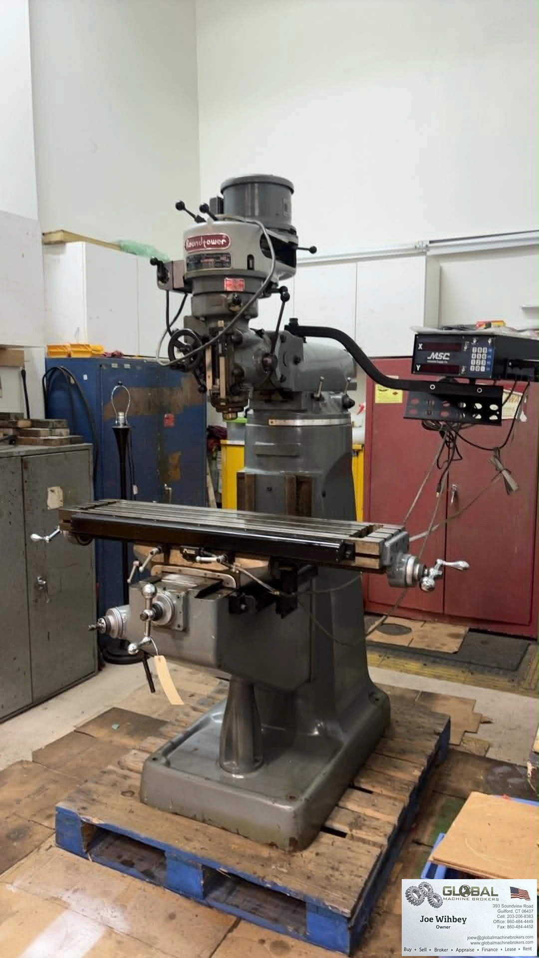 YUN FU Roundtower YF-TM2 Bridgeport Vertical Milling Machine w/ MSC DRO