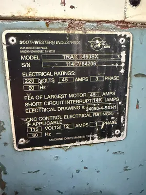 Used 2011 SOUTHWESTERN INDUSTRIES TRAK 2460SX Engine Lathes Illinois US | CNC EXCHANGE #1398697