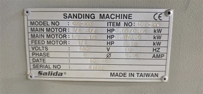 Used 2005 SALIDA CD2-300 Woodworking Sanders Louisiana US | MachineryMax #1515709